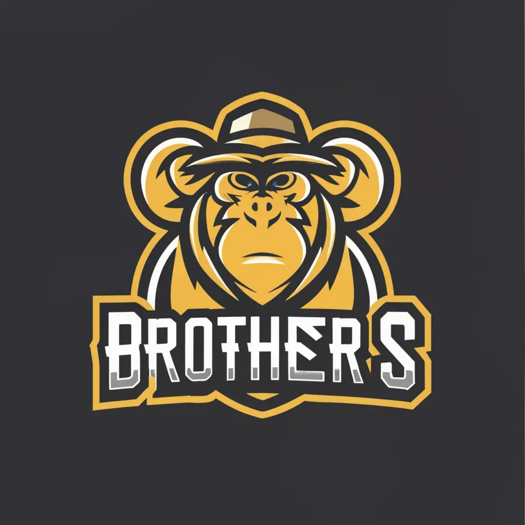 a logo design,with the text "Brothers", main symbol:Monkey,Moderate,clear background