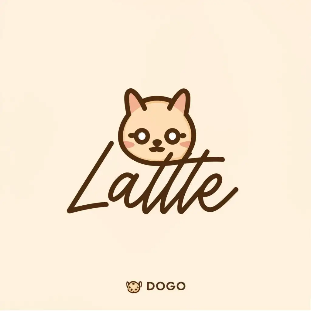 a logo design,with the text "Latte", main symbol:cat,Minimalistic,be used in Beauty Spa industry,clear background