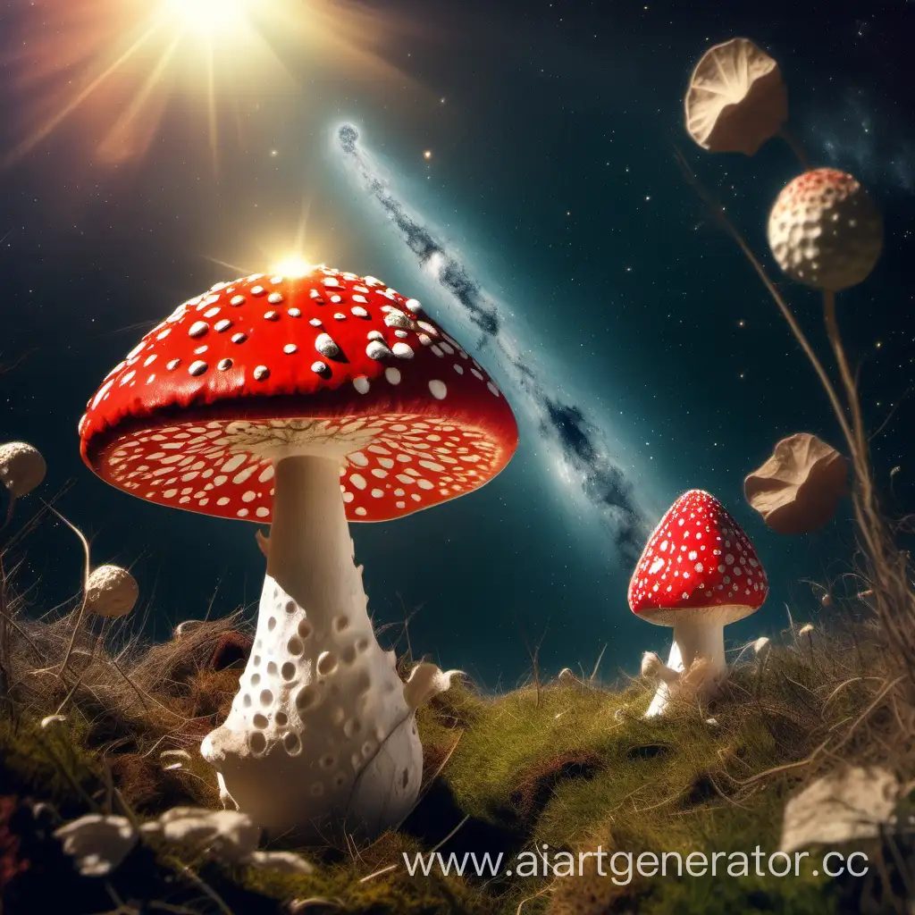 Mystical-Fly-Agaric-Soaring-in-Sunlit-Space