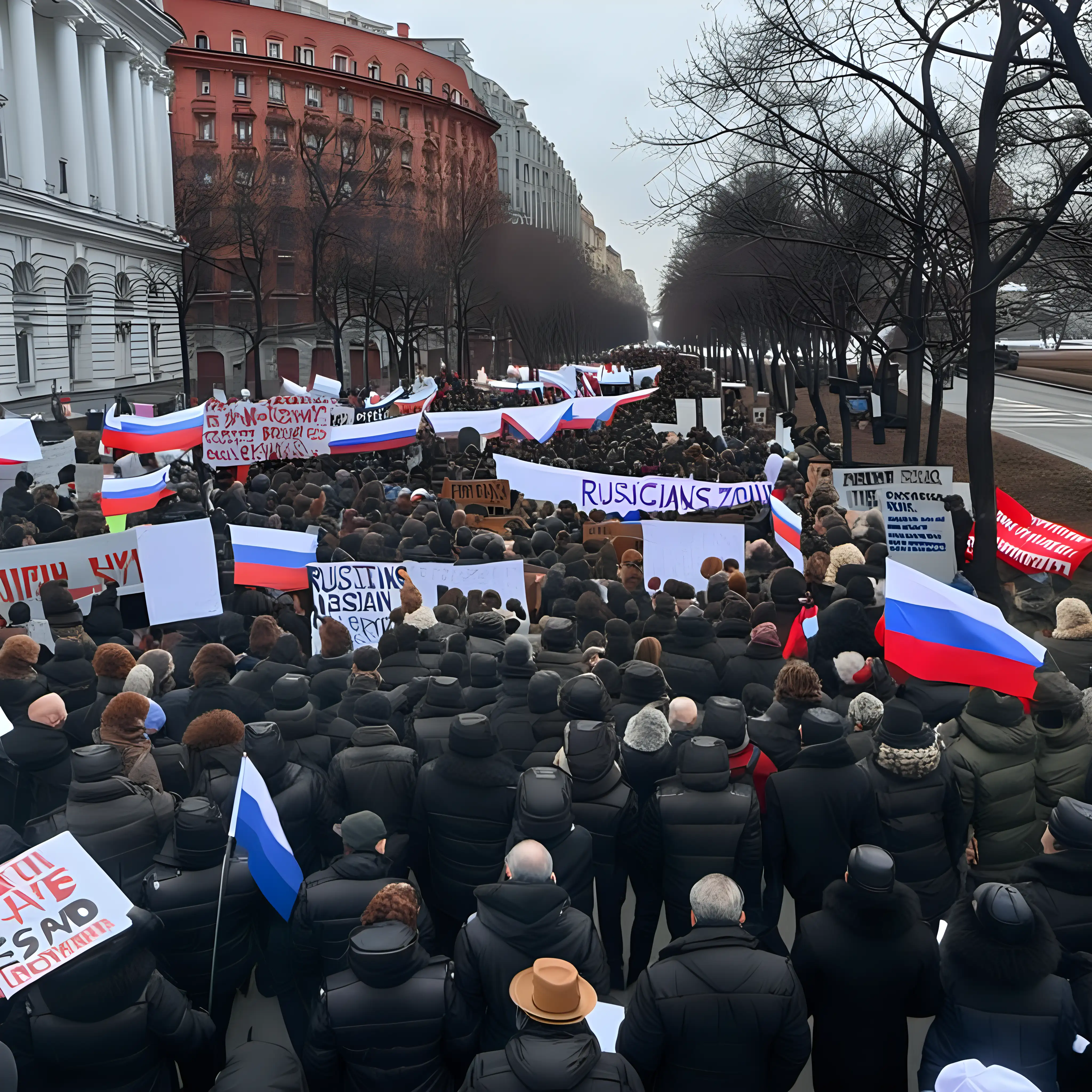 протест россиян за границой