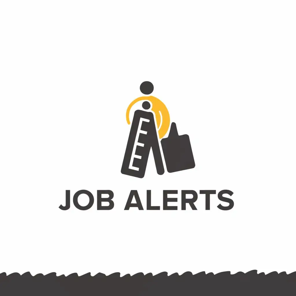 a logo design,with the text 'Job Alerts', main symbol:Job,Moderate,clear background
