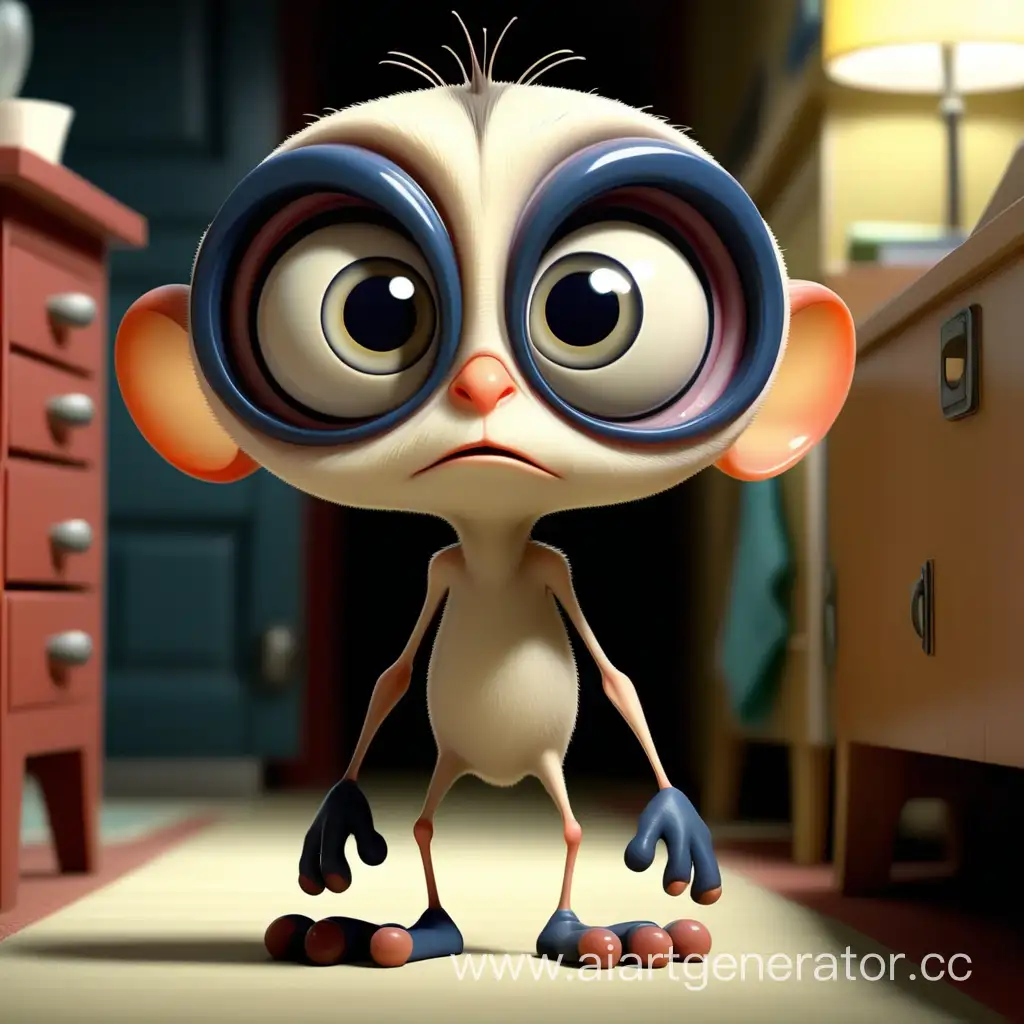 Playful-Cartoon-Character-with-Large-Eyes-and-Short-Legs