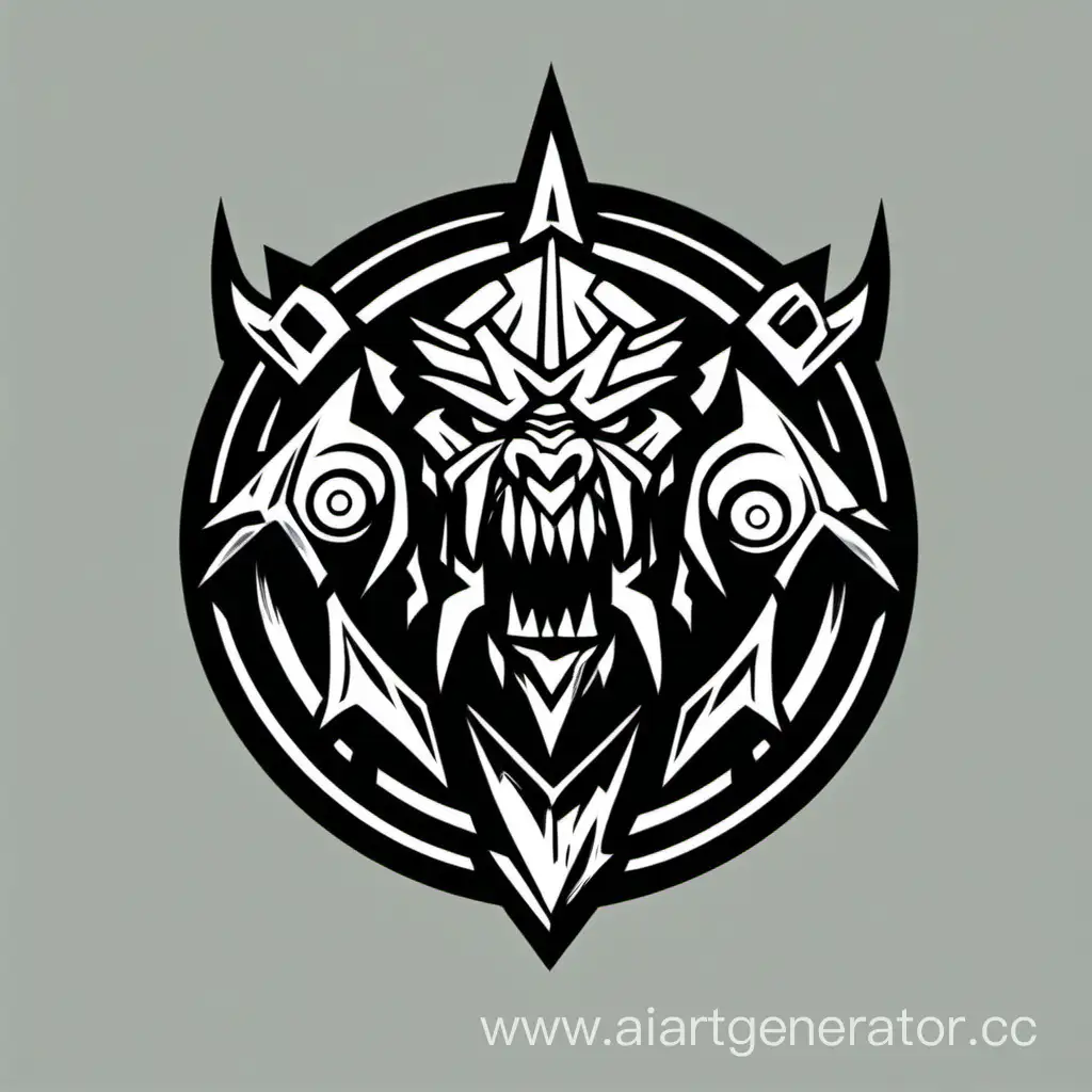 Orc fortress emblem from Skyrim in a simplified style