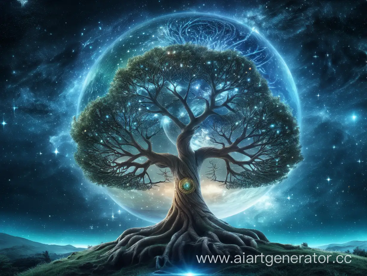 Celestial-Harmony-World-Tree-Yggdrasil-in-Cosmic-Splendor