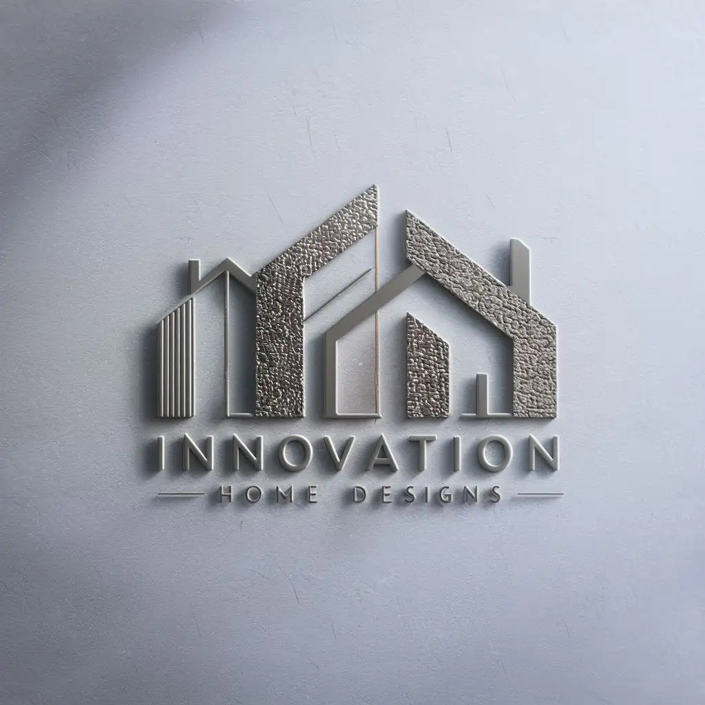 Innovative Modern Homes Logo Sleek Design Elements and Dynamic Textures