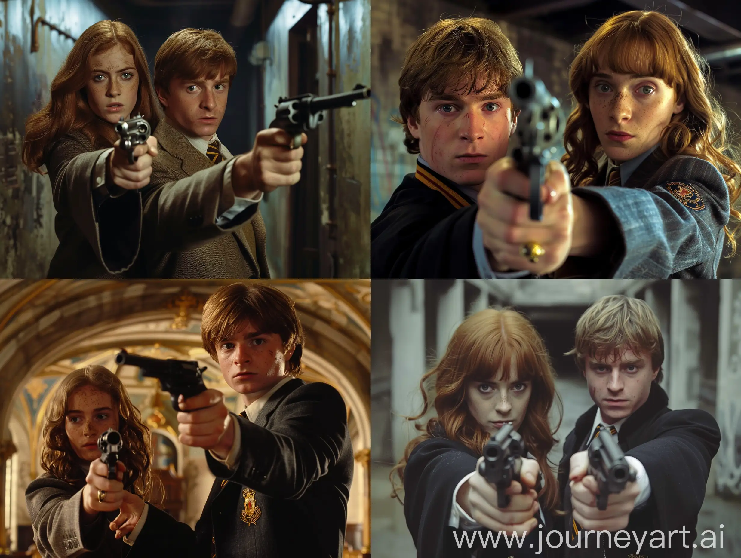 Ron-Weasley-and-Hermione-in-Action-Secret-Agents-Mission