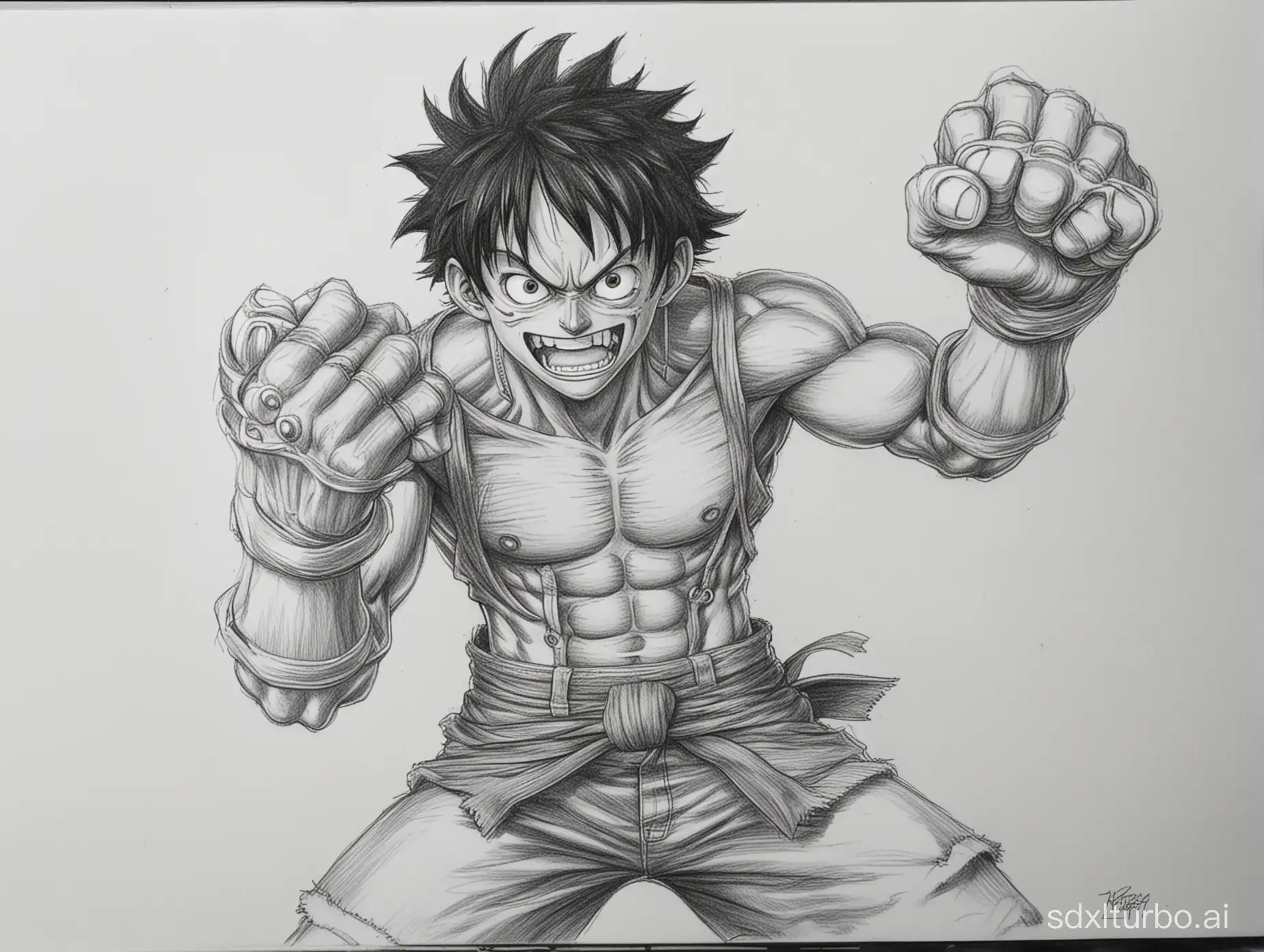 Monkey-D-Luffy-Gear-Five-Pencil-Sketch