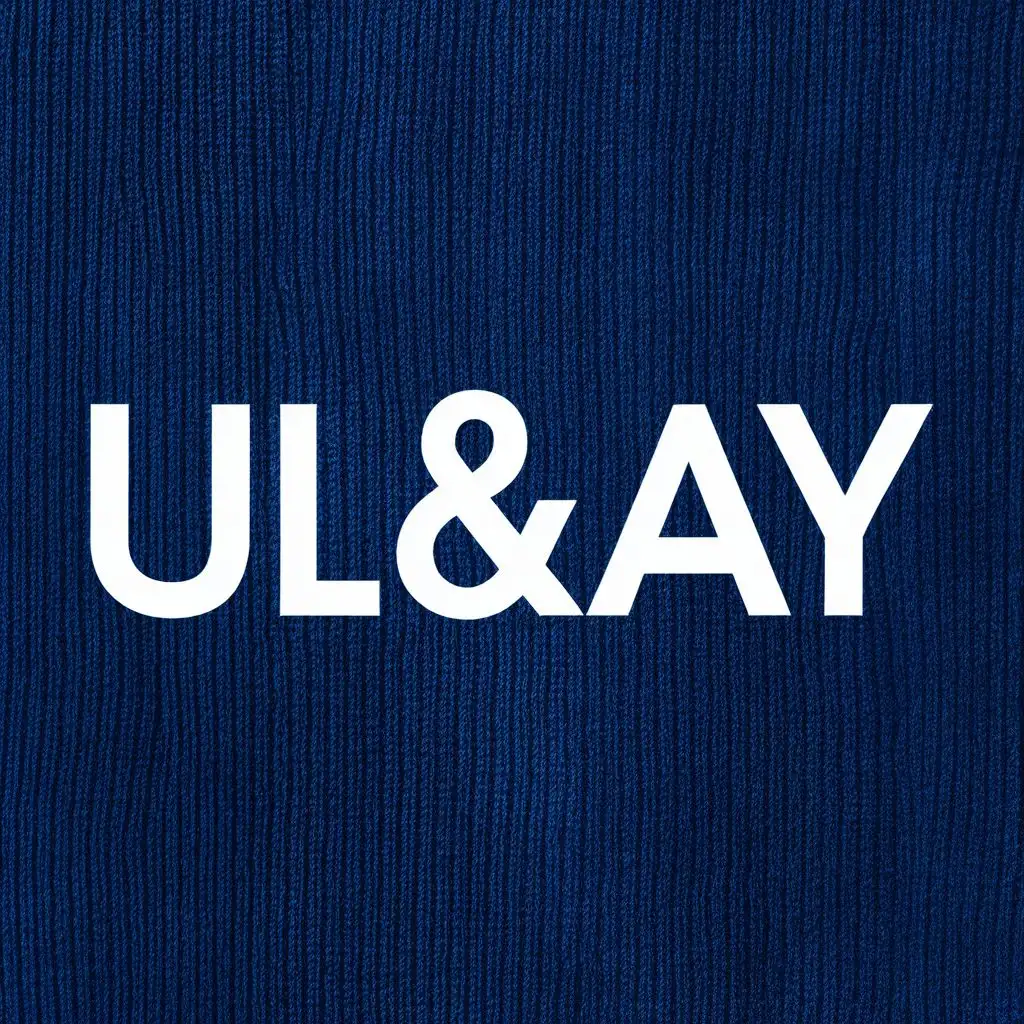 logo, TEXTILE, with the text "UL & AY", typography