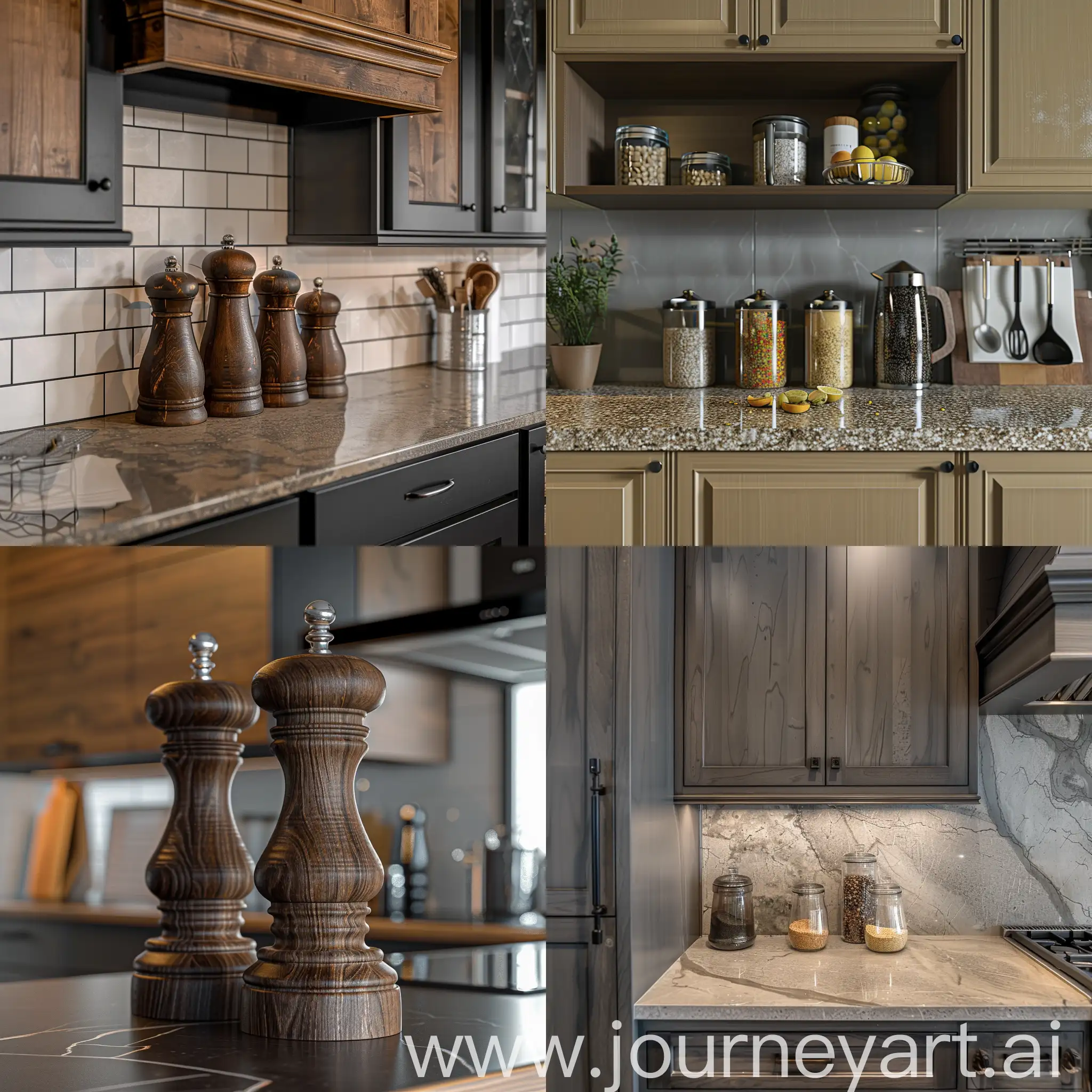 realistic modern pepper shaker style kitchen cabinets in Florida, hd image quality, photo realistic, highly detailed, hyper-realistic, super detailed, high quality, high resolution, elegant, photography, photorealistic, ultra hd, hdr, 32k, cinematic, the photo is captured with a nikon z9 camera and a nikkor z 85mm f/1.2 lens, using an aperture of f/2.4