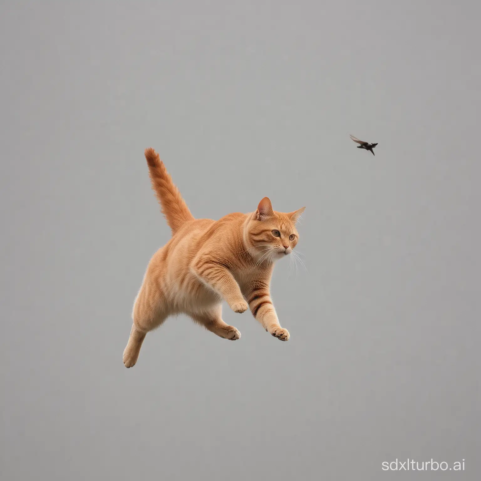 a flying cat