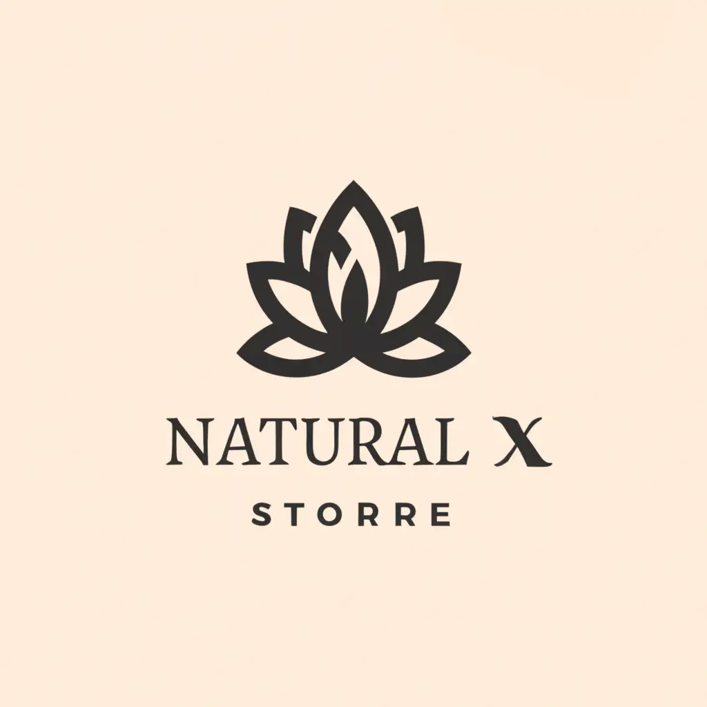 a logo design,with the text "NATURAL X STORE", main symbol:NATURAL BEAUTY,Moderate,be used in Beauty Spa industry,clear background