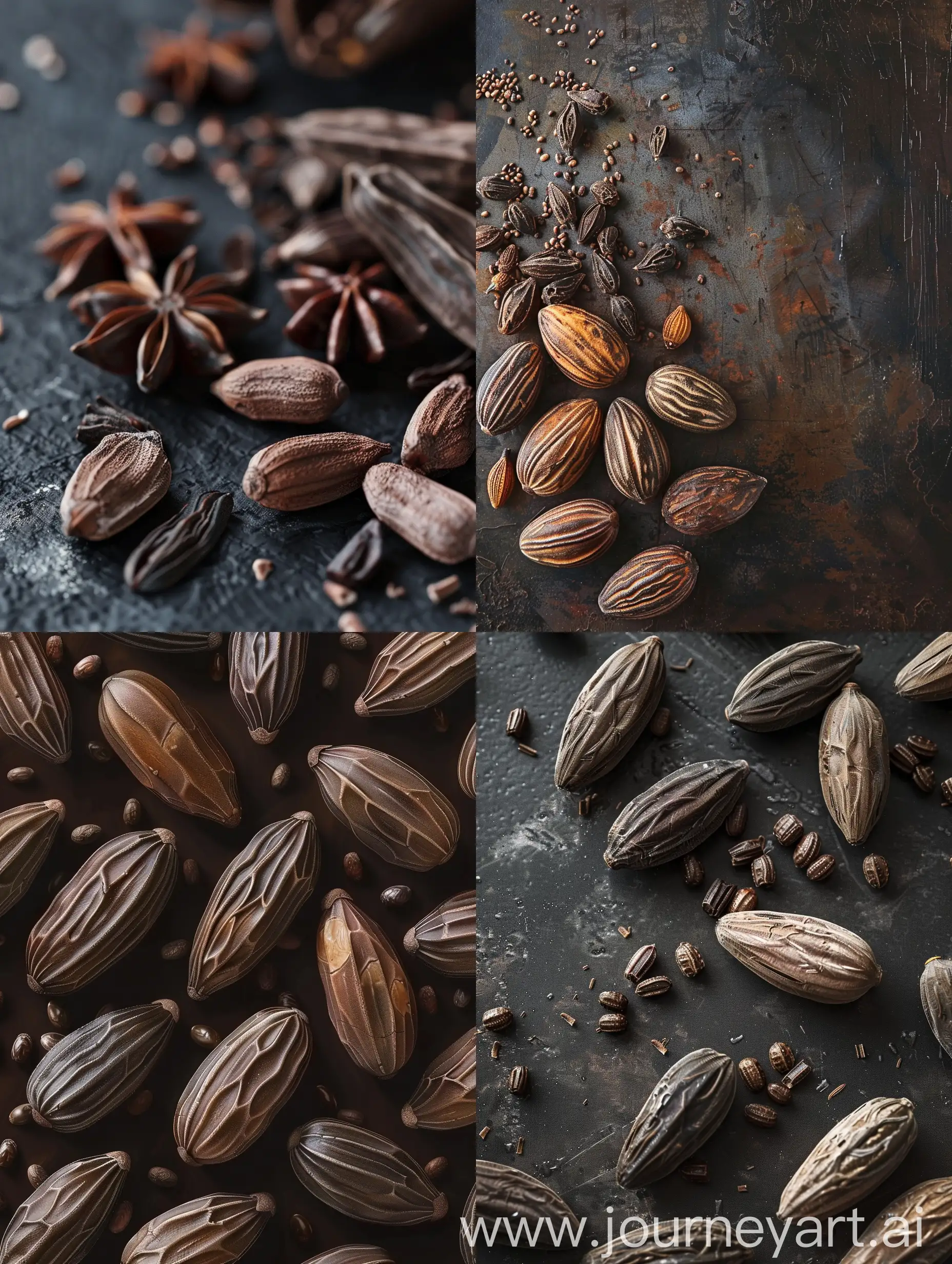 Tonka-Beans-Scattered-in-Photorealistic-CloseUp