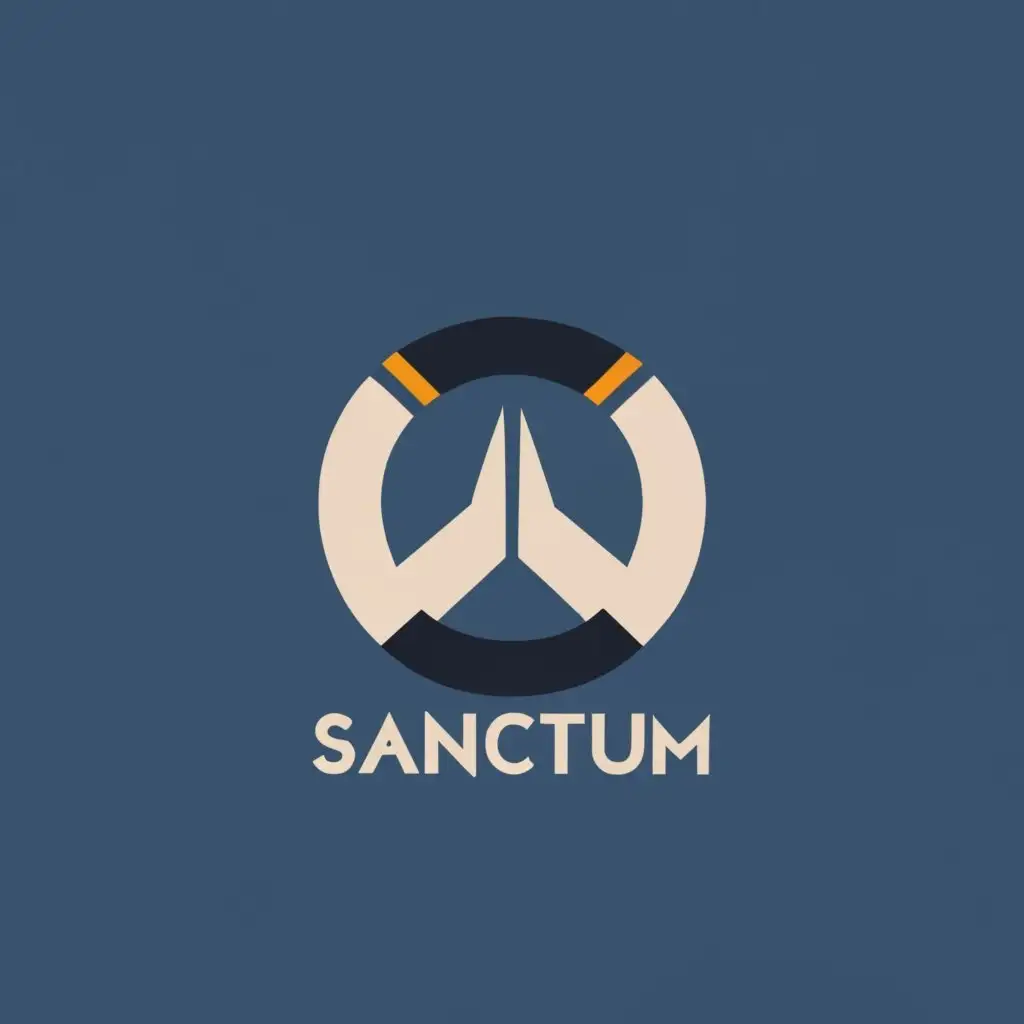 logo, Overwatch, with the text "Overwatch Sanctum", typography