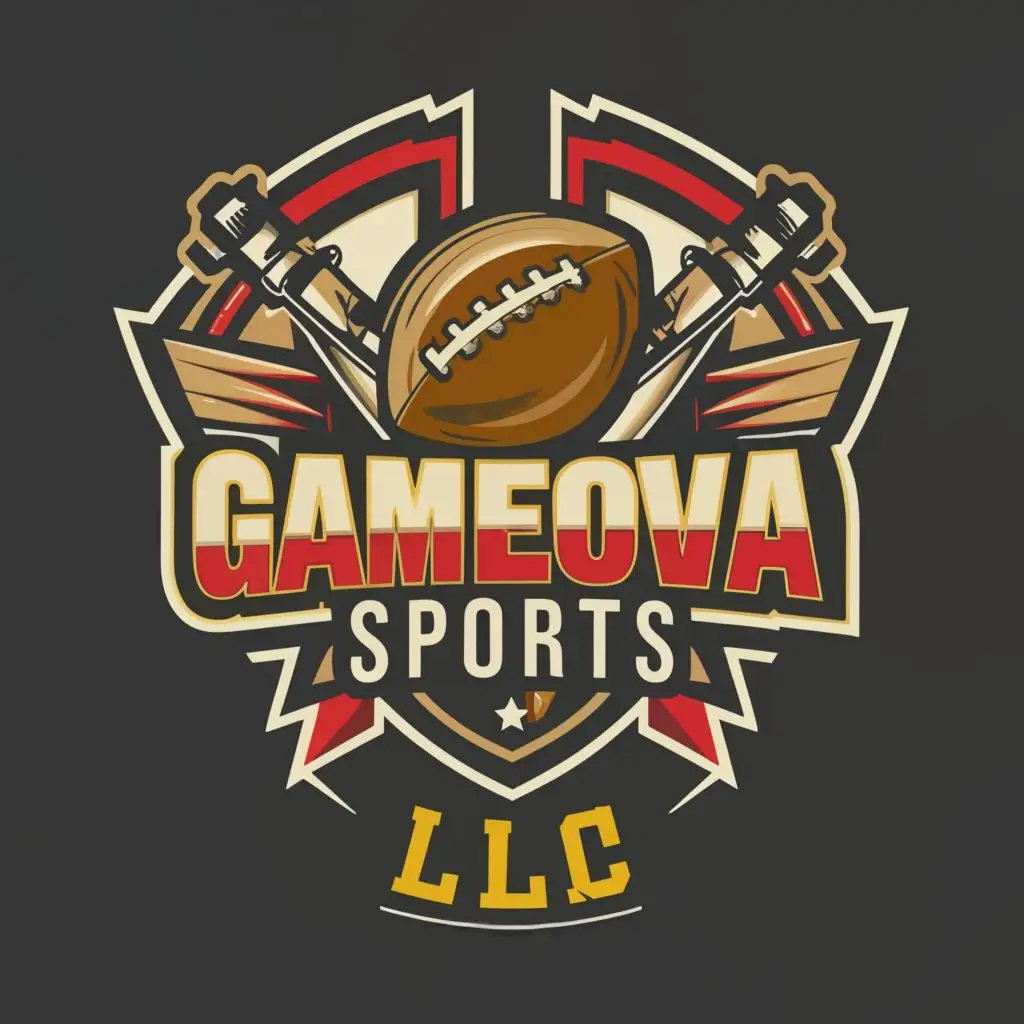 logo, sports agency, with the text "GameOva Sports L.L.C.", typography, be used in the Sports Fitness industry, american football