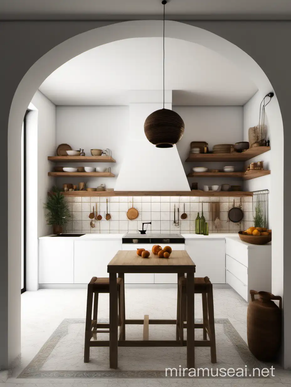Modern Andalusian Kitchen with Traditional Accents Minimalistic Elegance in Andalusian Style