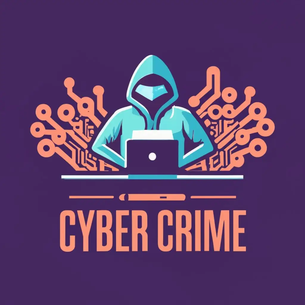 logo, cyber crime it internet darkweb pc, with the text "Cyber crime", typography, be used in Internet industry