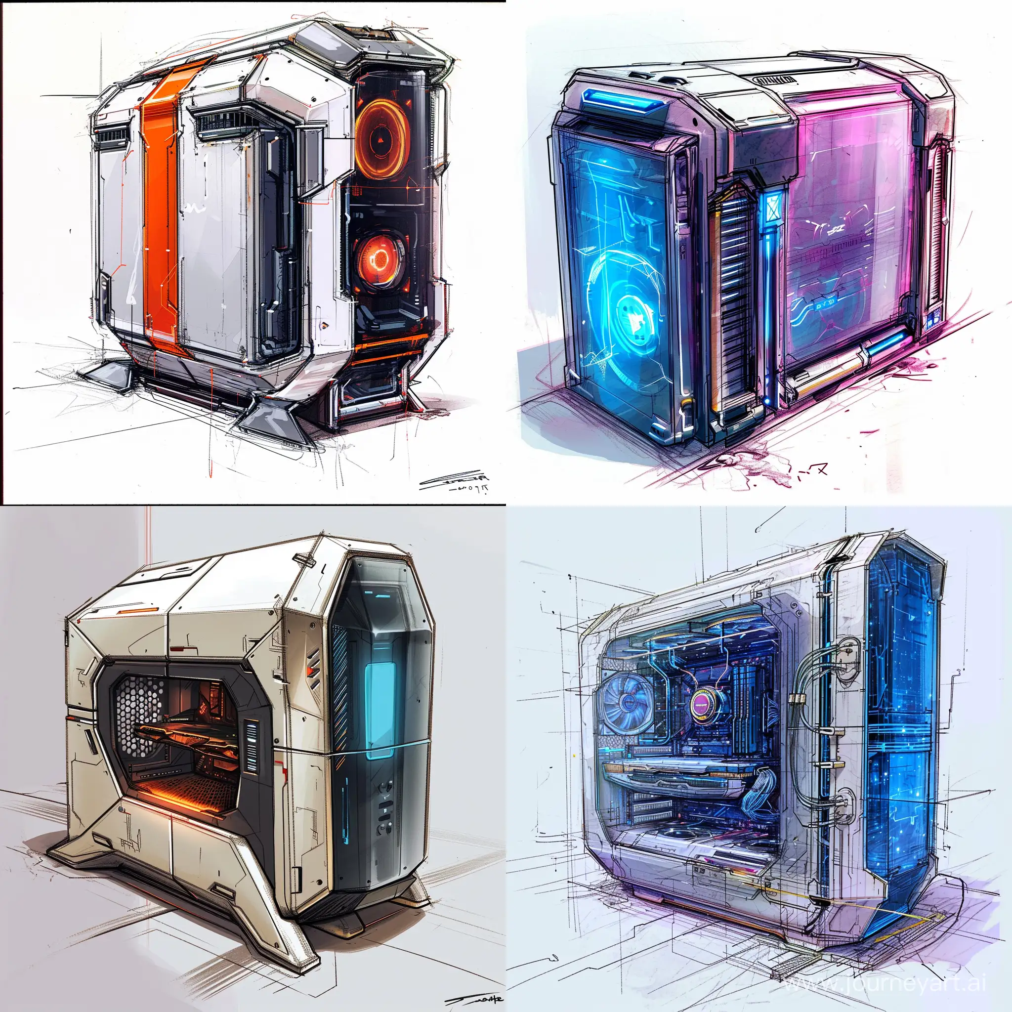 Futuristic-PC-Case-Concept-Art-Drawing