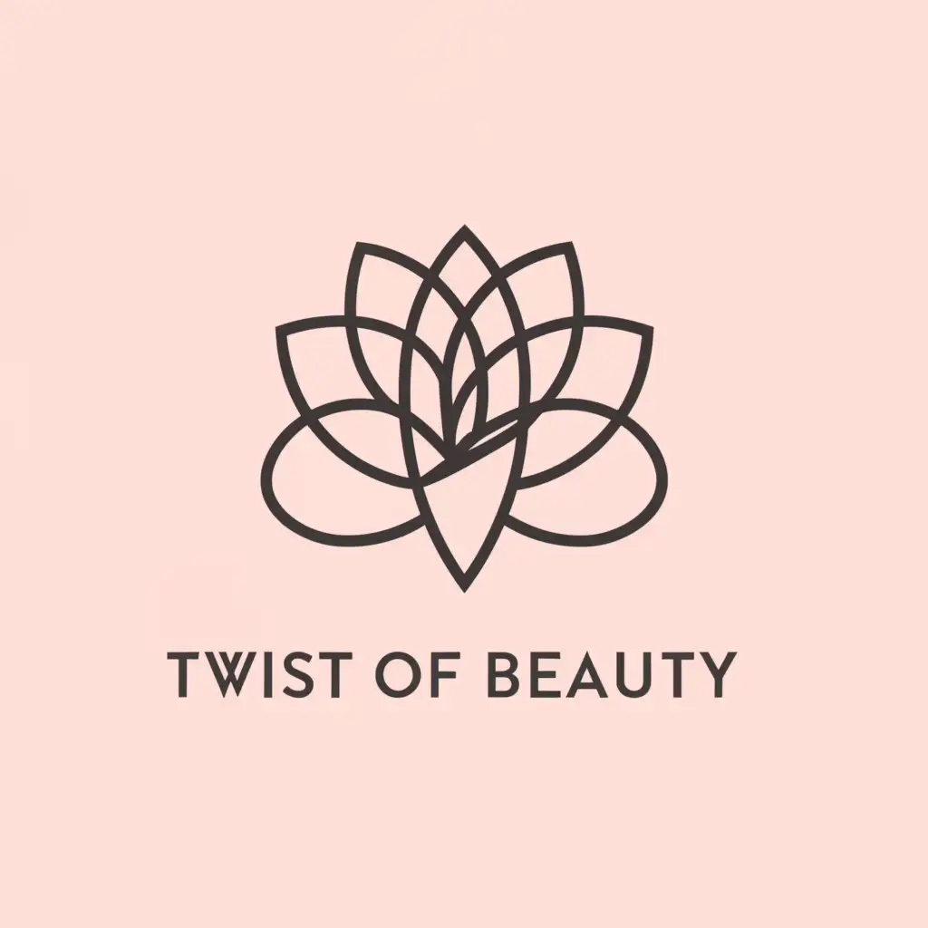 a logo design,with the text "twist of beauty", main symbol:flower,Minimalistic,be used in Beauty Spa industry,clear background