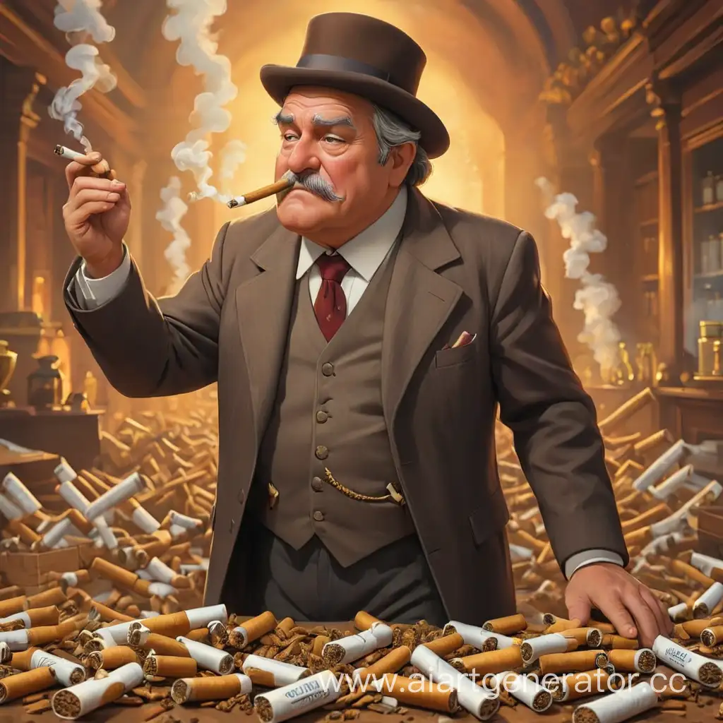 Whimsical-Cartoon-Tobacco-Coup-Smoking-Ban-Protest-in-Toontown