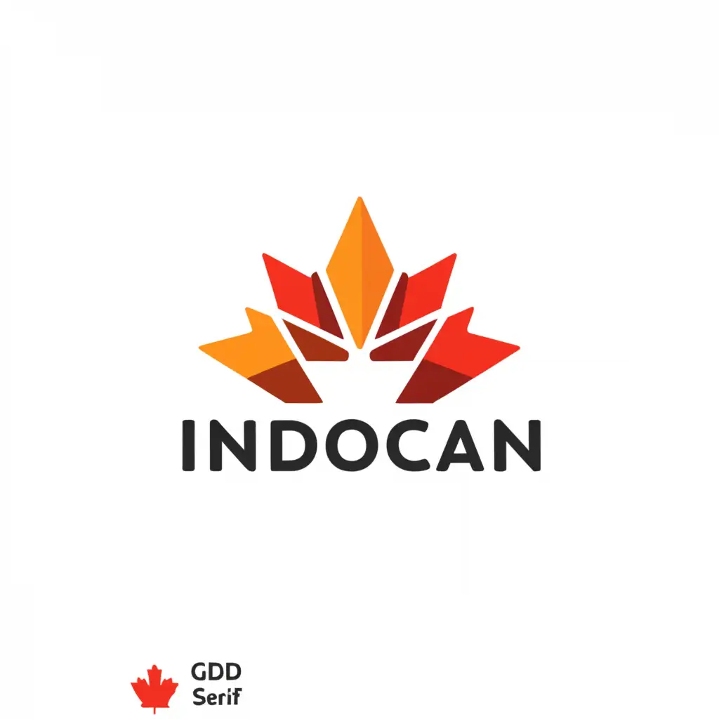 a logo design,with the text "IndoCan", main symbol:Canadian Immigration,Moderate,be used in Travel industry,clear background
