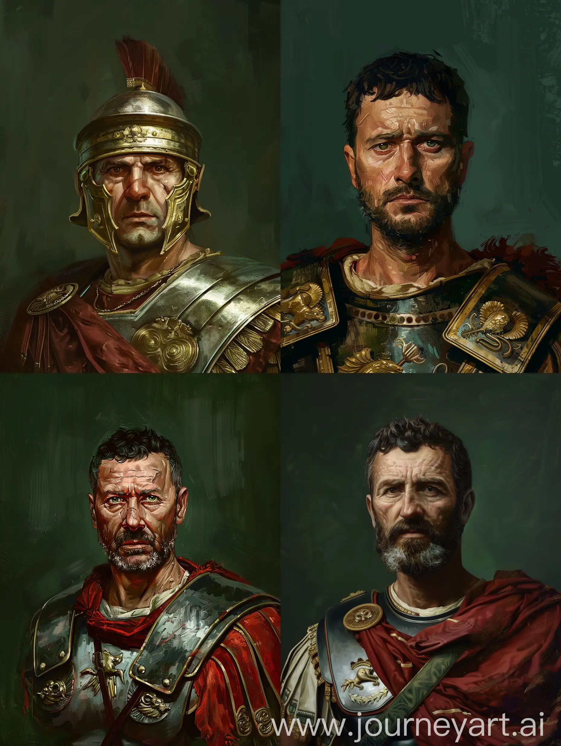 Roman-Legionary-Portrait-in-Dark-Green-Background