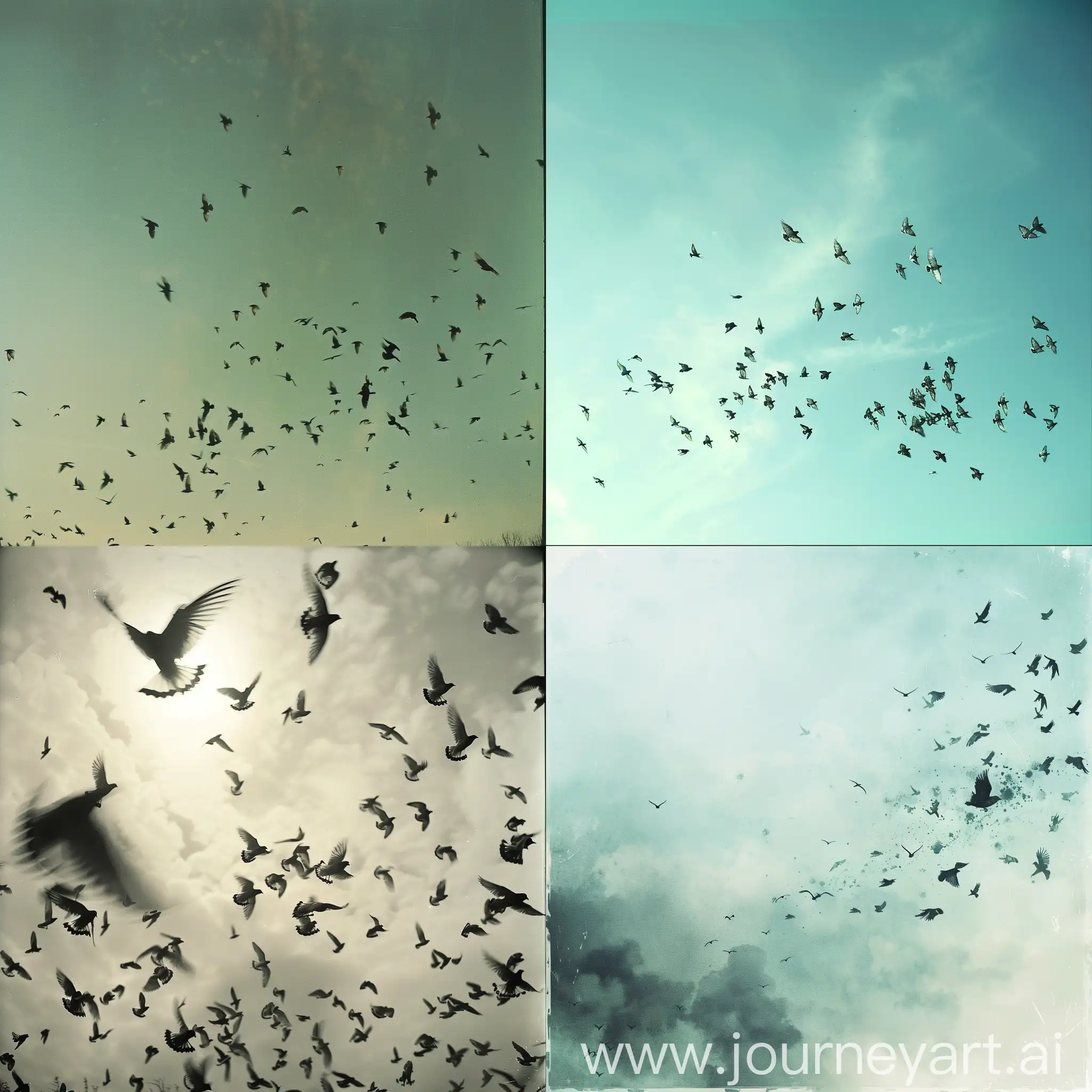 Birds-Flying-in-Search-of-Freedom
