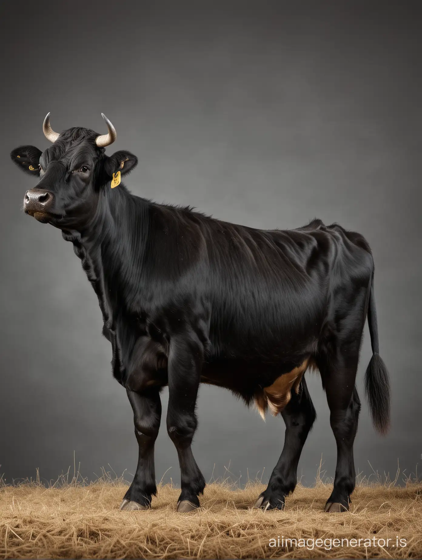 Black-Cattle-in-Profile-Majestic-FullLength-Portrait