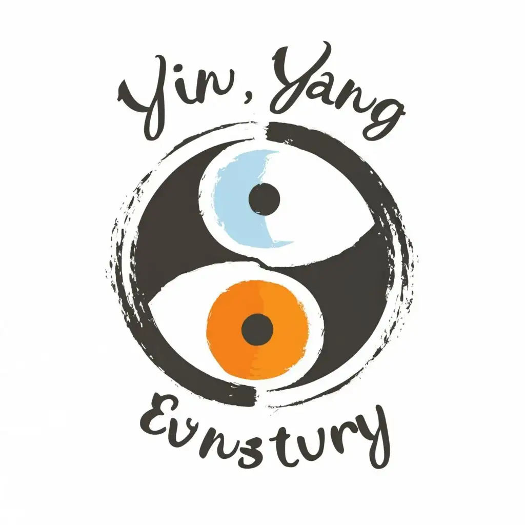 logo, ying yang, with the text "YinYang", typography, be used in Events industry