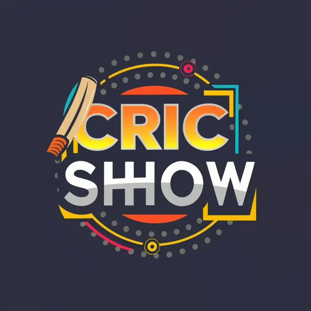 logo, YouTube channel, with the text "Cric Show", typography, be used in Technology industry