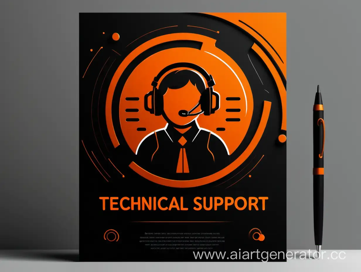 Technical-Support-Personnel-with-Orange-and-Black-Tones