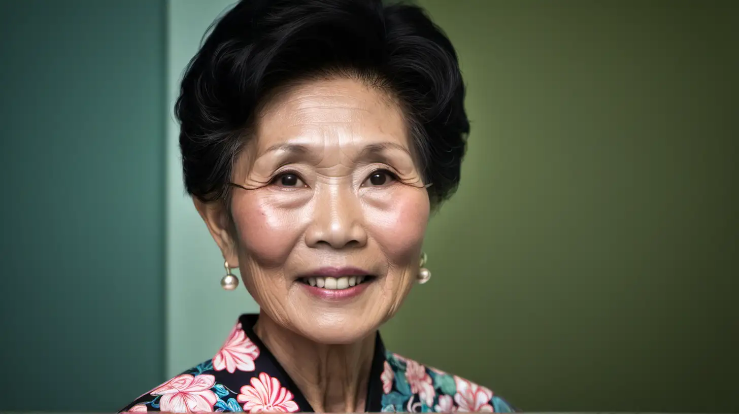 Elegant Peranakan Chinese Woman in Singapore Portrait of a 60YearOld Lady