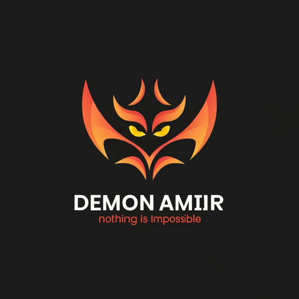 LOGO-Design-for-Demon-Amir-Minimalistic-Text-with-Nothing-is-Impossible-Symbol
