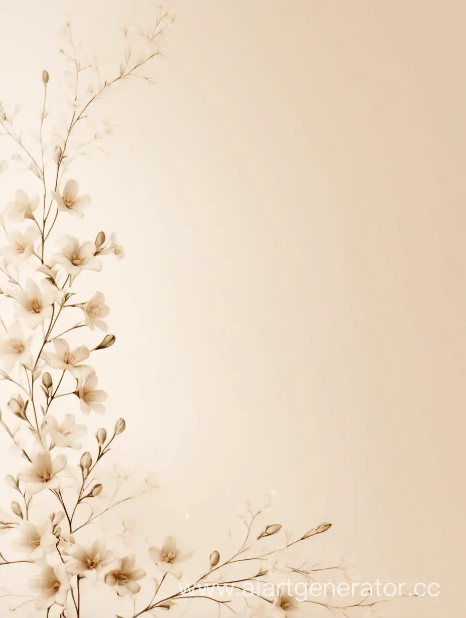 Serene-Wisdom-Blooms-Minimalistic-Beige-Background-with-Delicate-Flowers