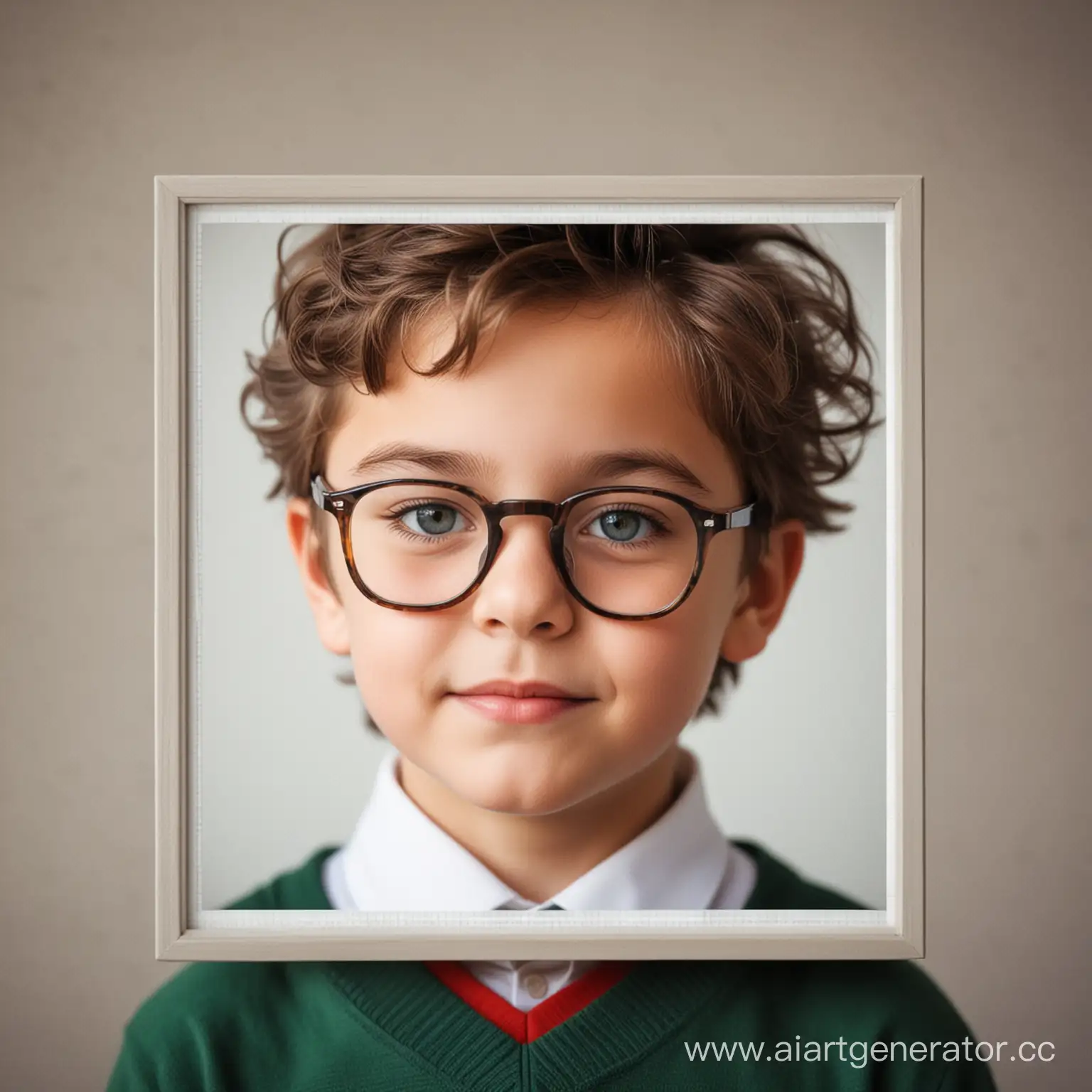 schoolboy with glasses pixel with 8x8 frames