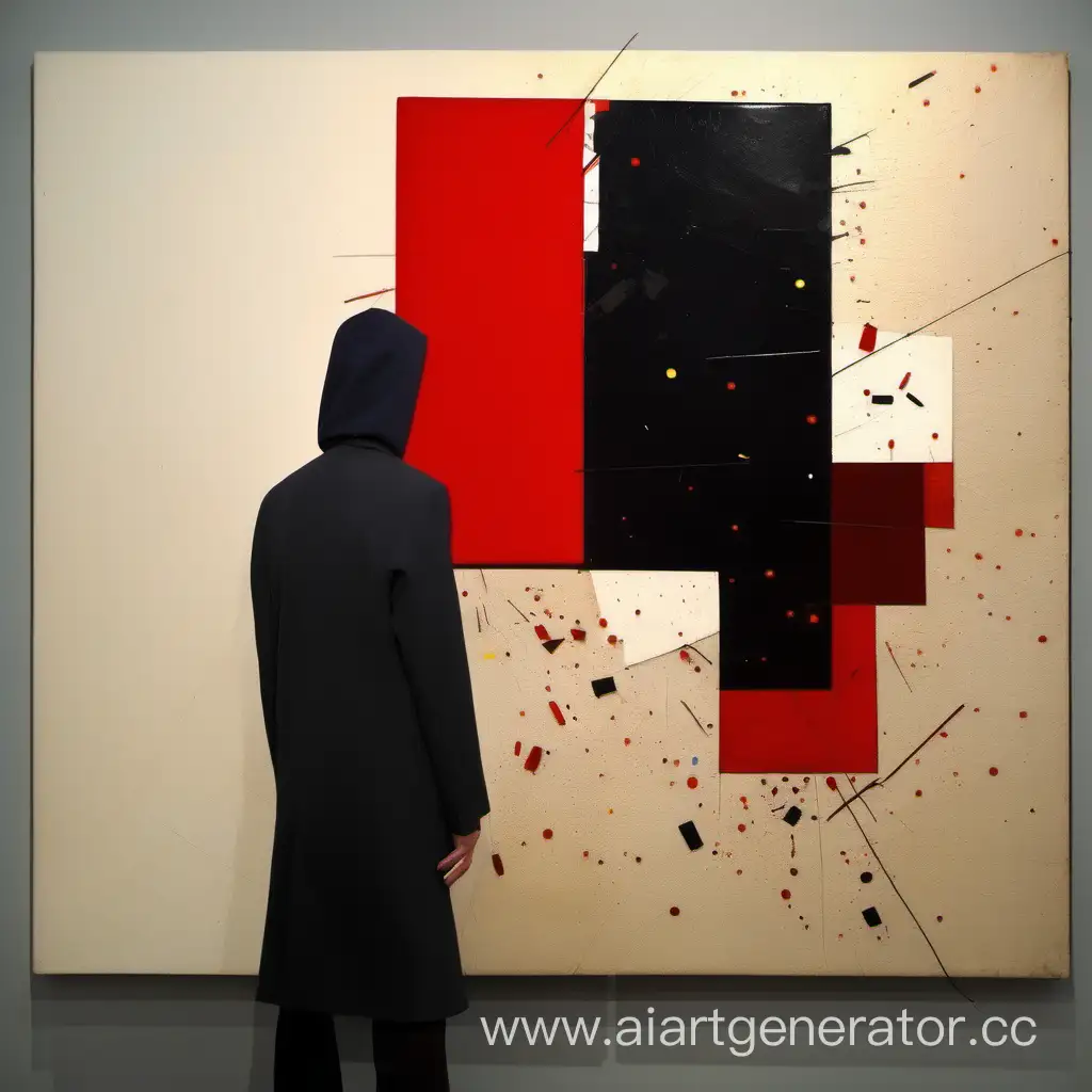 ridiculous painting suprematism stranger agression killing red blood