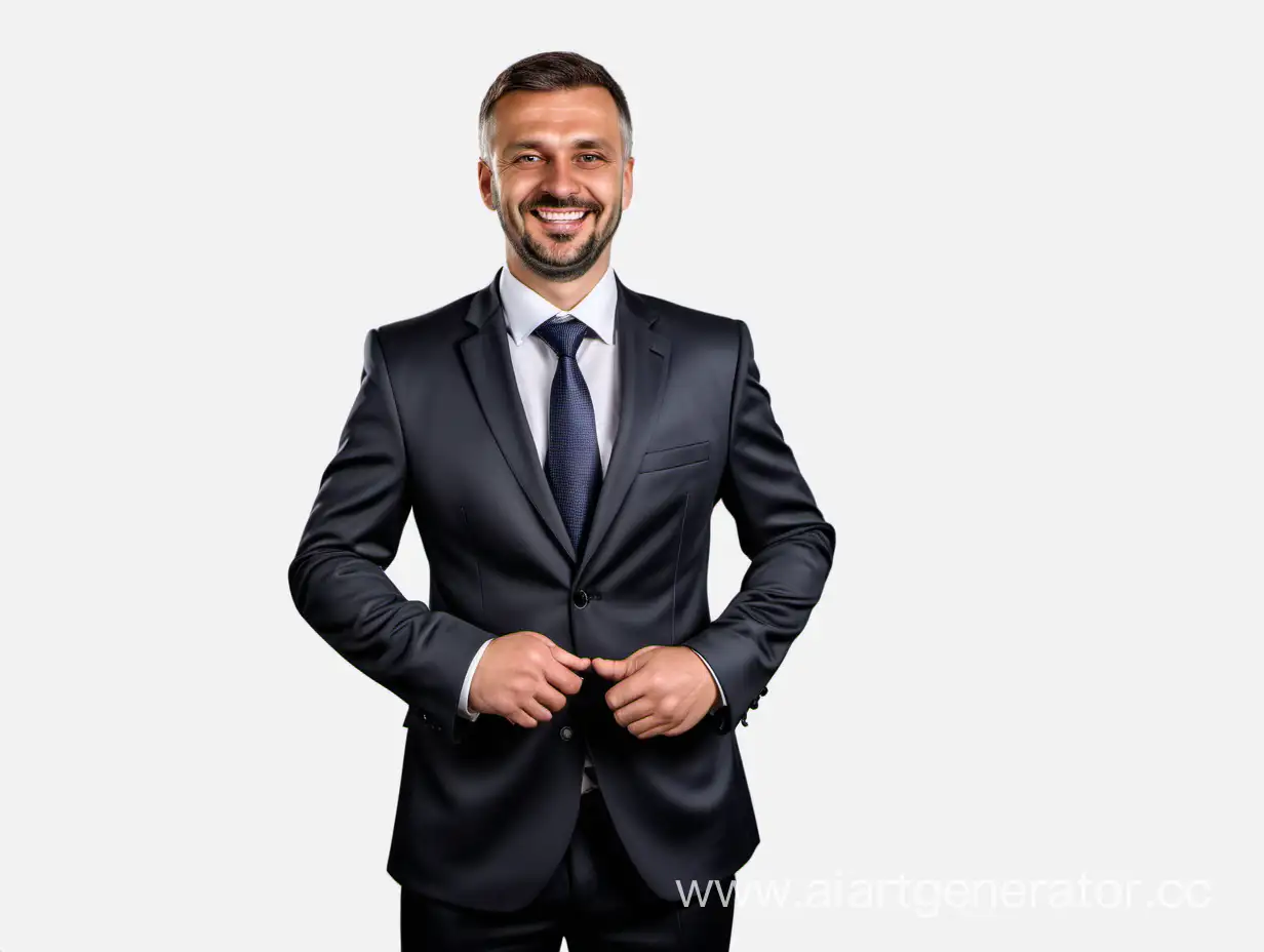 Smiling-European-Manager-in-Business-Suit-on-Transparent-Background