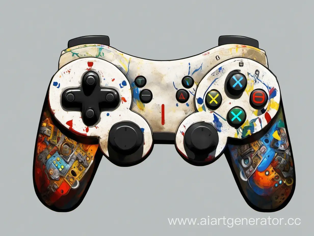 The game controller is not a real painted one