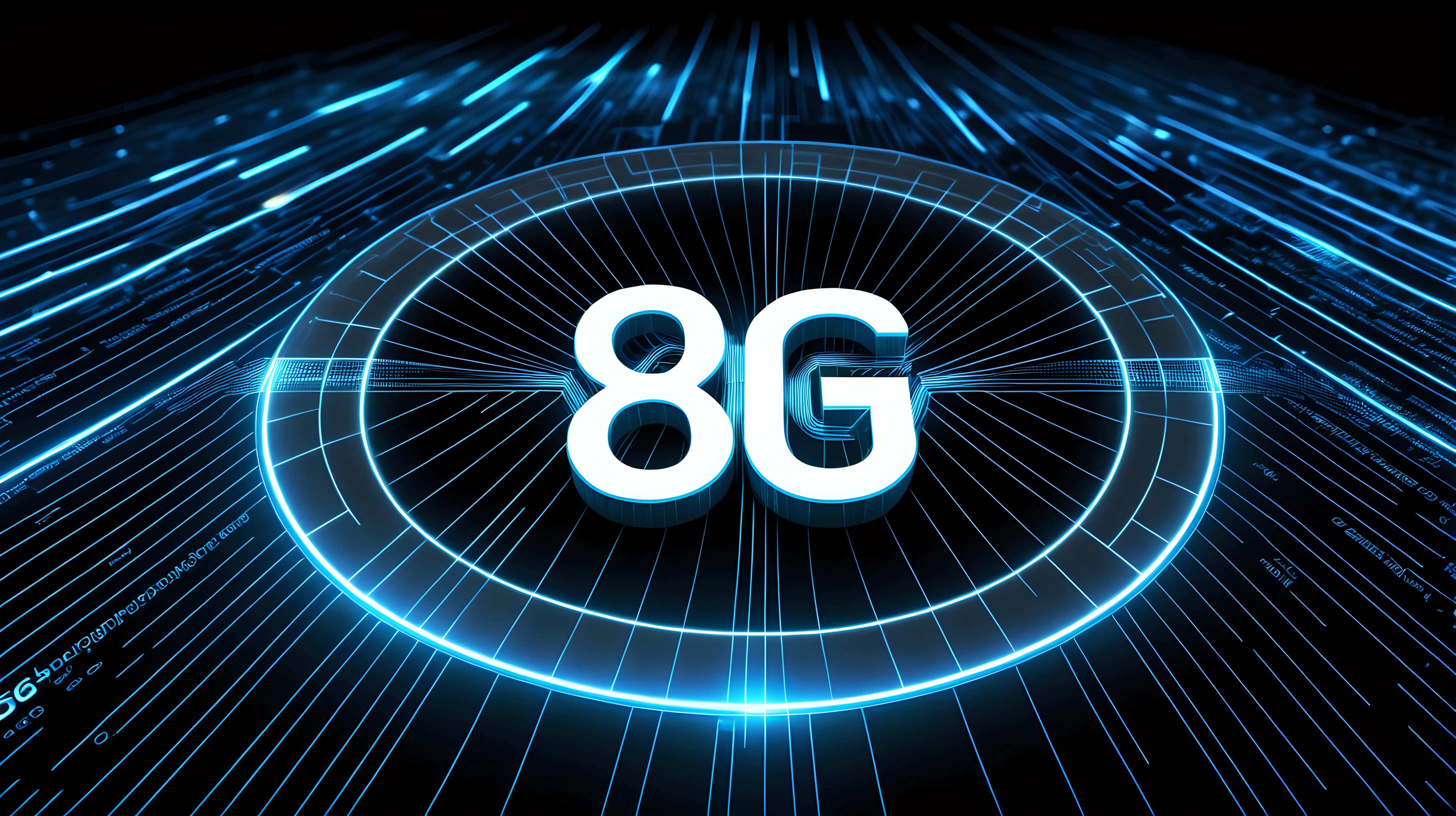 Futuristic 8G Technology Bold Illuminated Symbol of Advanced Connectivity