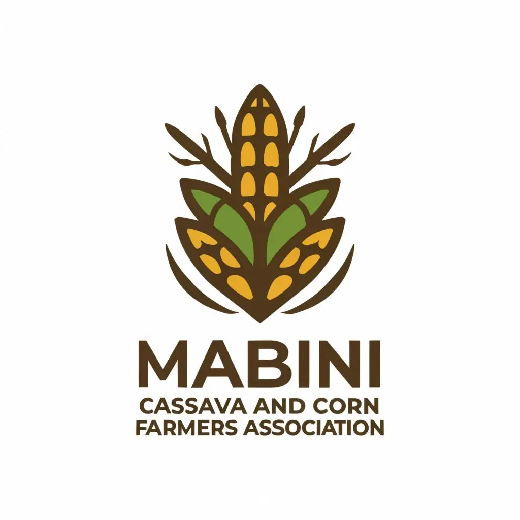 a logo design,with the text Mabini Cassava and Corn Farmers Association, main symbol:Agriculture,Minimalistic,be used in Beauty Spa industry,clear background