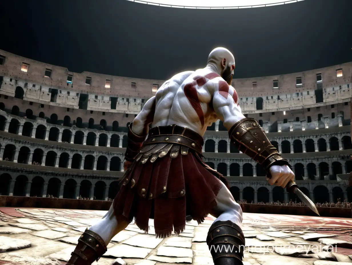 Kratos fights in Roman Colosseum
