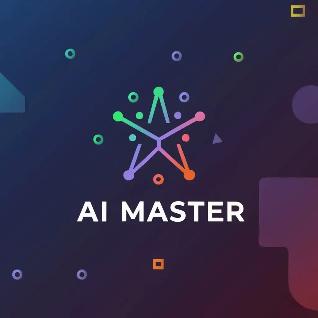 a logo design,with the text "AI master", main symbol:Star,Moderate,be used in Internet industry,clear background