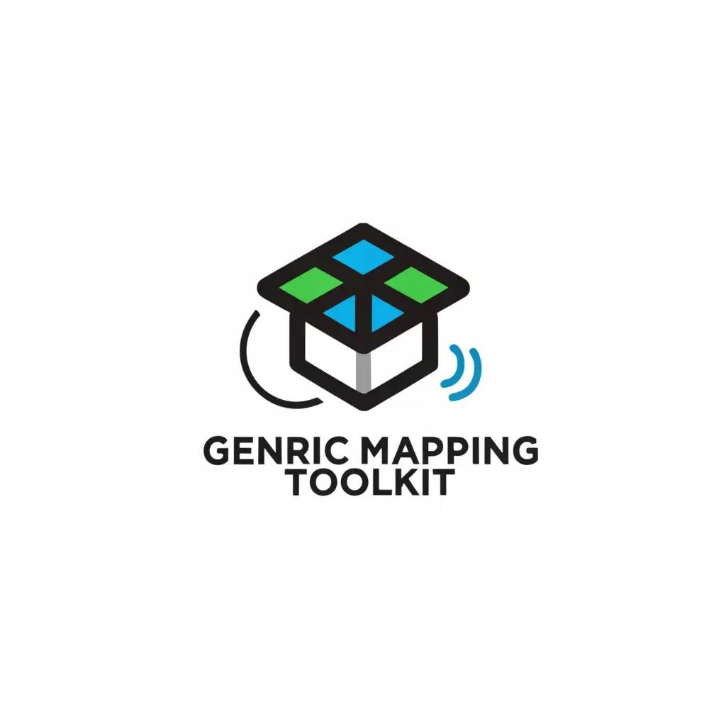 a logo design,with the text "generic mapping toolkit", main symbol:gift, toolkit, satellite,Minimalistic,be used in Nonprofit industry,clear background
