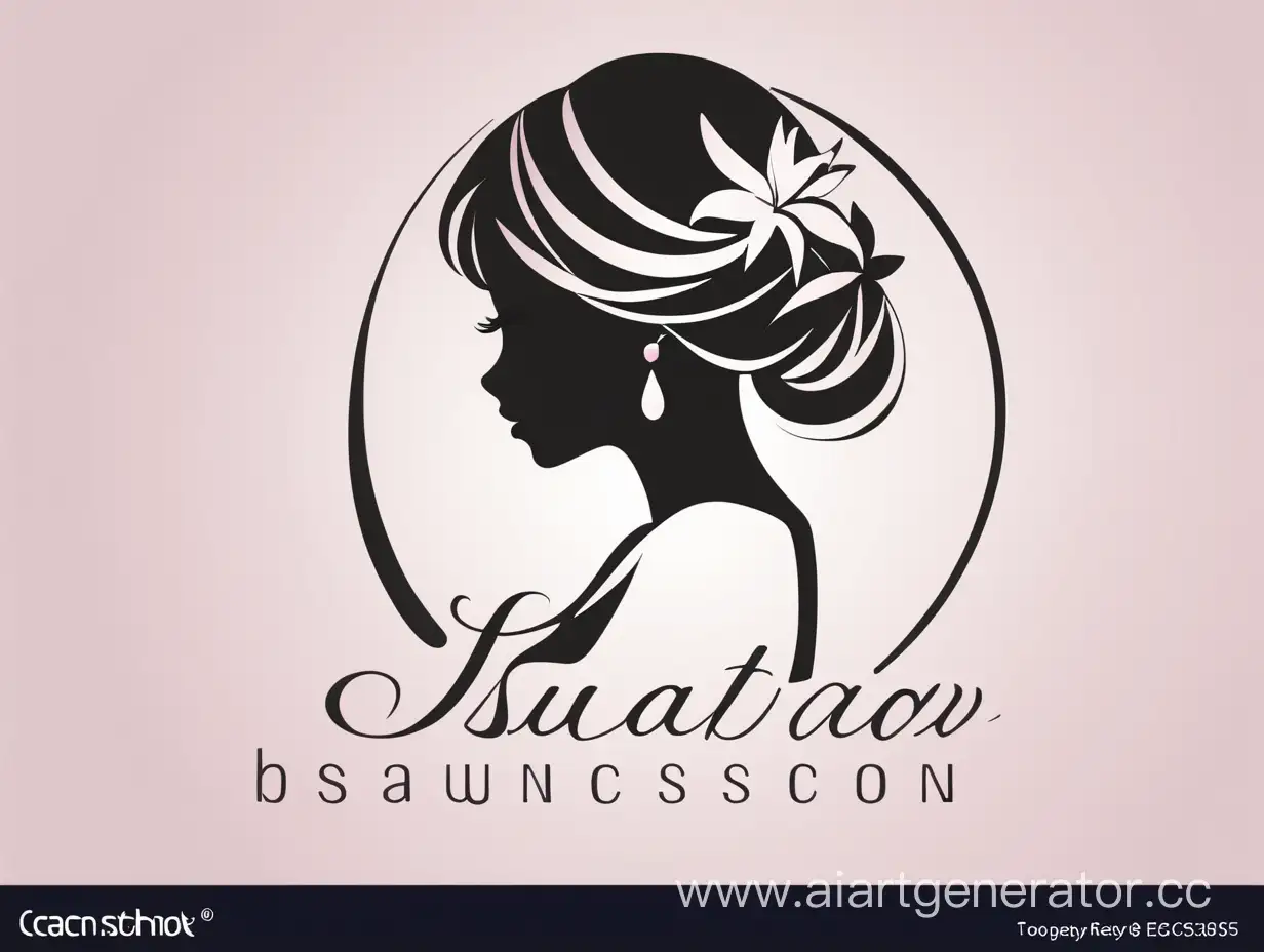 Логотип, салон красоты, женский силуэт