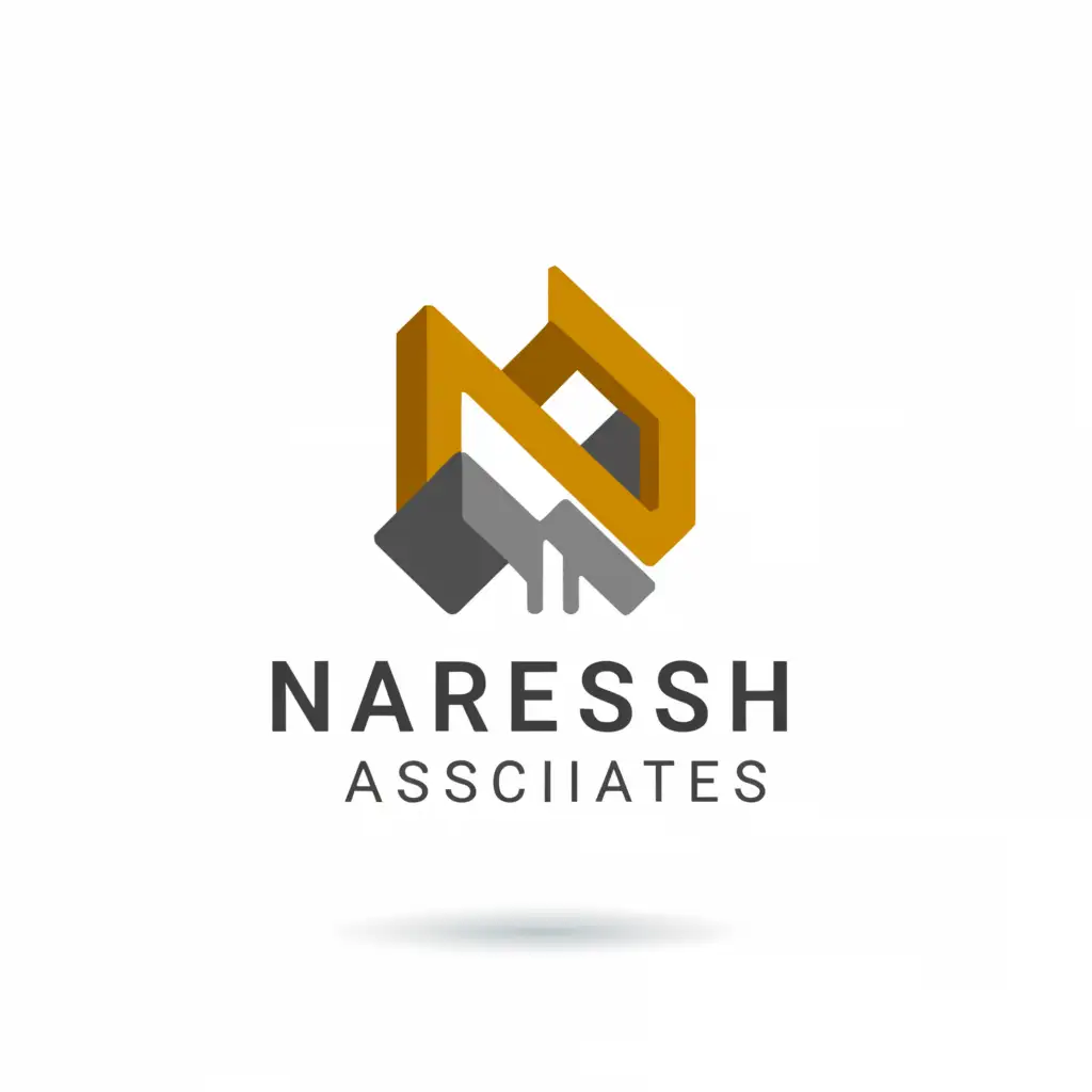 a logo design,with the text "Naresh Associates", main symbol:Civil Engineering,Moderate,be used in Construction industry,clear background