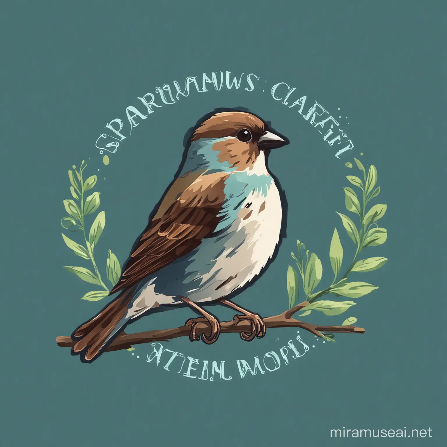 SparrowCrafters Logo Design Versatile Sparrow Crafting
