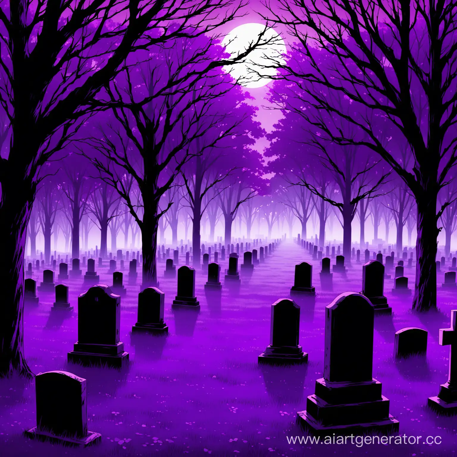 Ethereal-Twilight-Tranquil-Graveyard-in-Shades-of-Purple