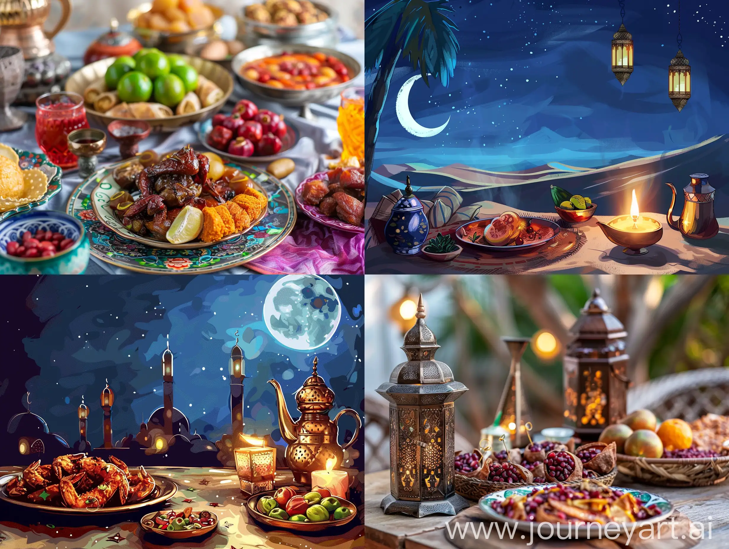 Ramadan-Mubarak-Celebration-with-Traditional-Attire-in-43-Aspect-Ratio