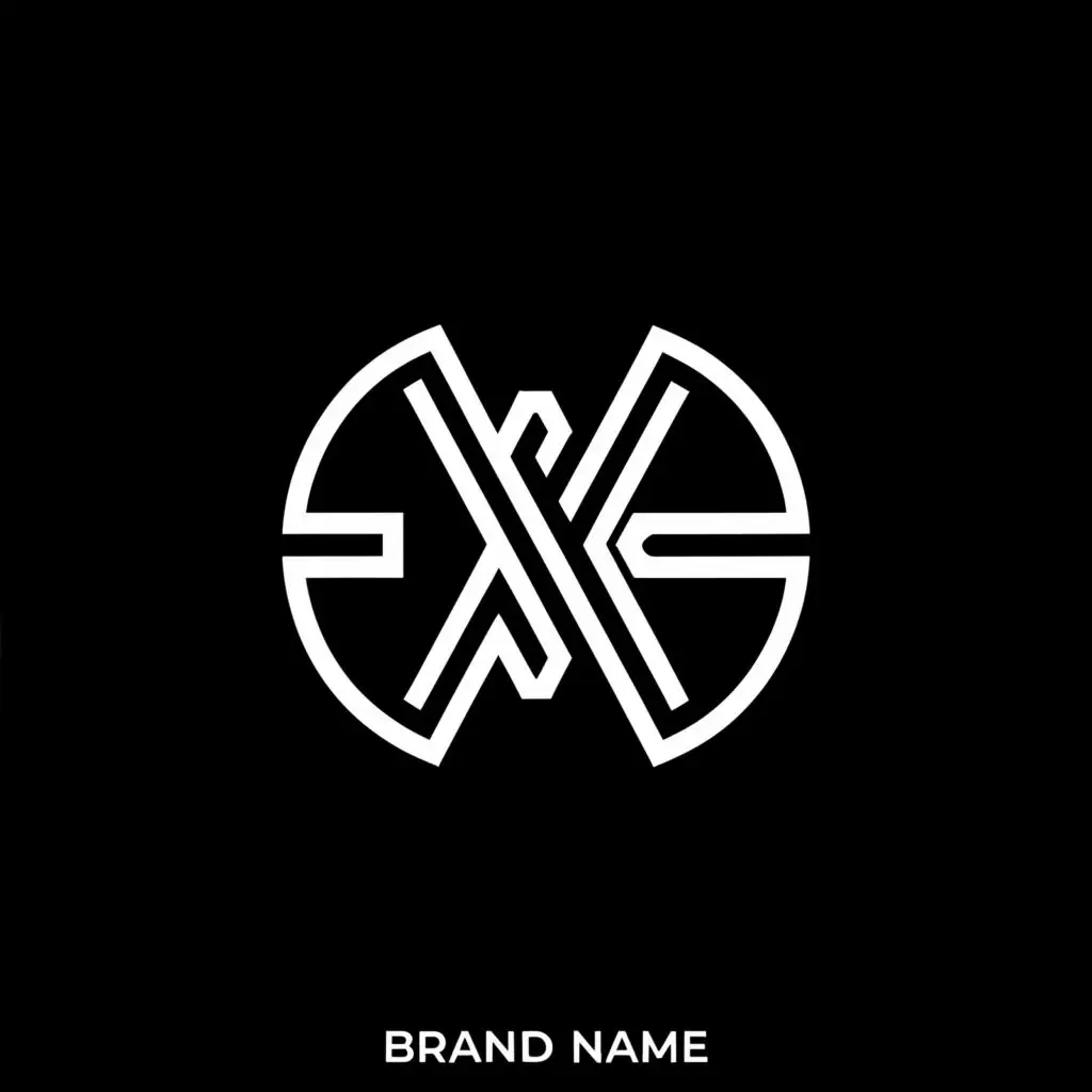 logo, black or white Letter A logo more variation hyperdetails, with the text "Brand name", typography, be used in Technology industry
