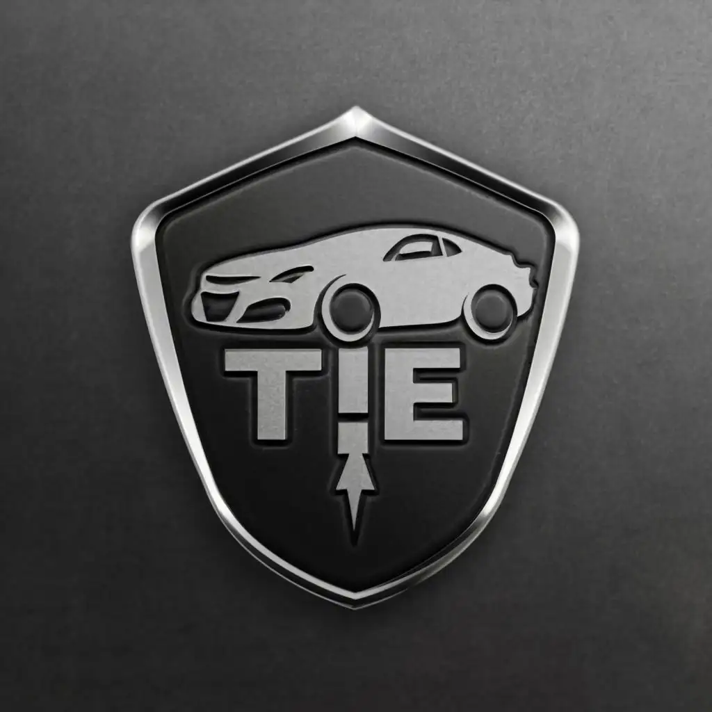 a logo design,with the text "T I E", main symbol:gps pin and car, be used in Automotive industry