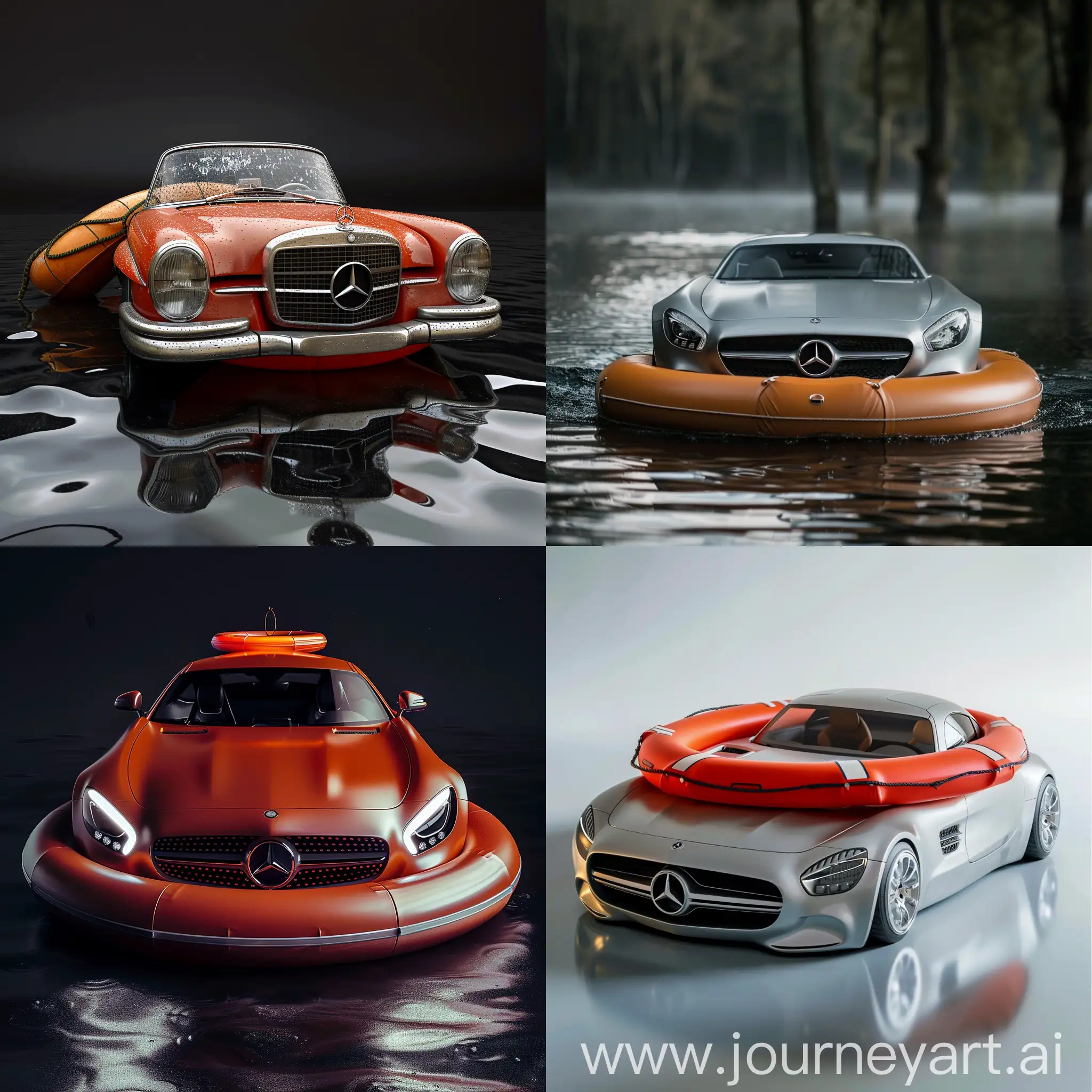 Stylish-Mercedes-Car-with-Life-Preserver-V6-Engine